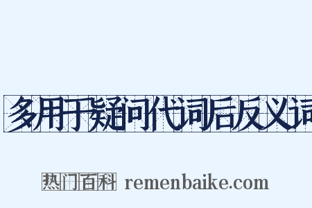 多用于疑问代词后反义词是什么意思的图片